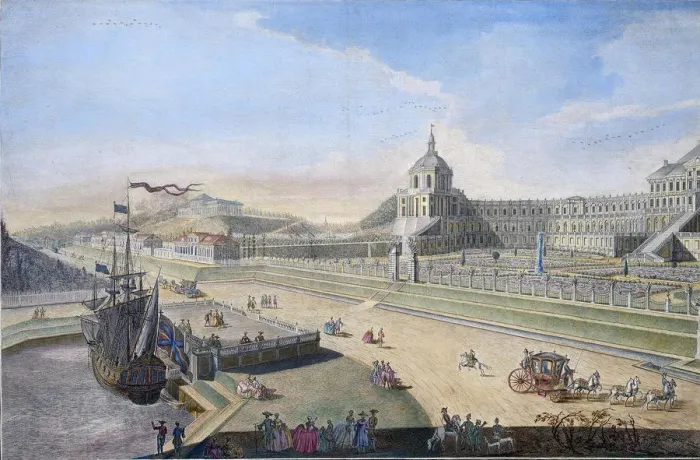 Framed Print : View of Oranienbaum, 1761. Artist: Chelnakov, Nikita Fyodorovich (1734-1790) Framed Print : View of Oranienbaum, 1761. Artist: Chelnakov, Nikita Fyodorovich (1734-1790)