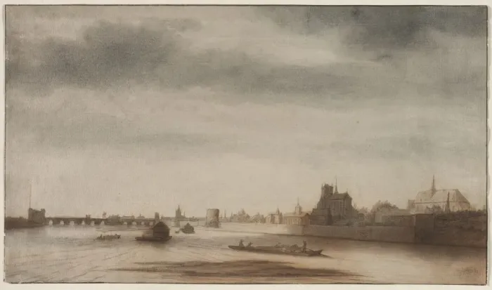 Framed Print : View of Orleans from the Loire, c. 1670. Creator: Lambert Doomer (Dutch, 1623-1700) Framed Print : View of Orleans from the Loire, c. 1670. Creator: Lambert Doomer (Dutch, 1623-1700)