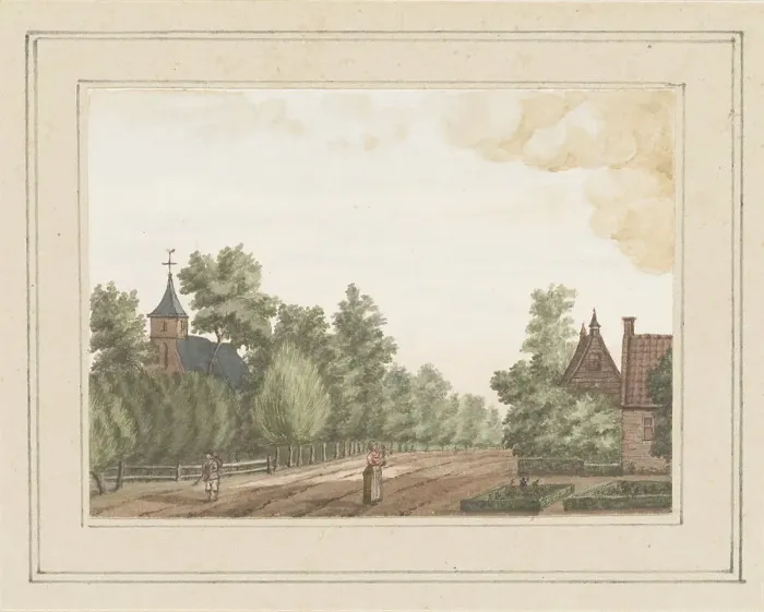 Framed Print : View of Oud-Loosdrecht, in or after 1757-1800. Creator: Anon Framed Print : View of Oud-Loosdrecht, in or after 1757-1800. Creator: Anon