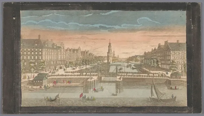 Framed Print : View of the Oudeschans in Amsterdam seen from the IJ, 1700-1799. Creator: Anon Framed Print : View of the Oudeschans in Amsterdam seen from the IJ, 1700-1799. Creator: Anon