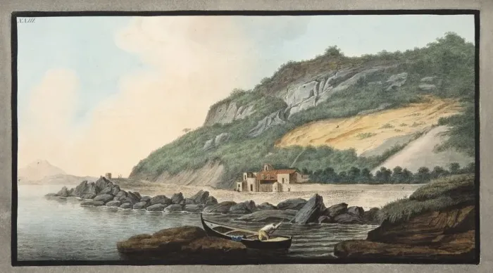 Framed Print : View of a part of the outside of the cone of the Solfaterra, 1776 Framed Print : View of a part of the outside of the cone of the Solfaterra, 1776