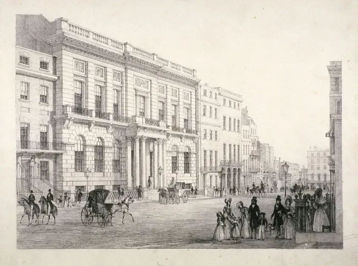 Framed Print : View of Oxford and Cambridge University Club, in Pall Mall, Westminster, London, c1840 Framed Print : View of Oxford and Cambridge University Club, in Pall Mall, Westminster, London, c1840