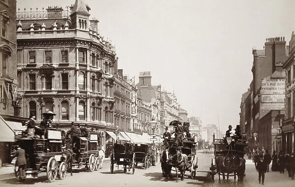View down Oxford Street, London, 19th century