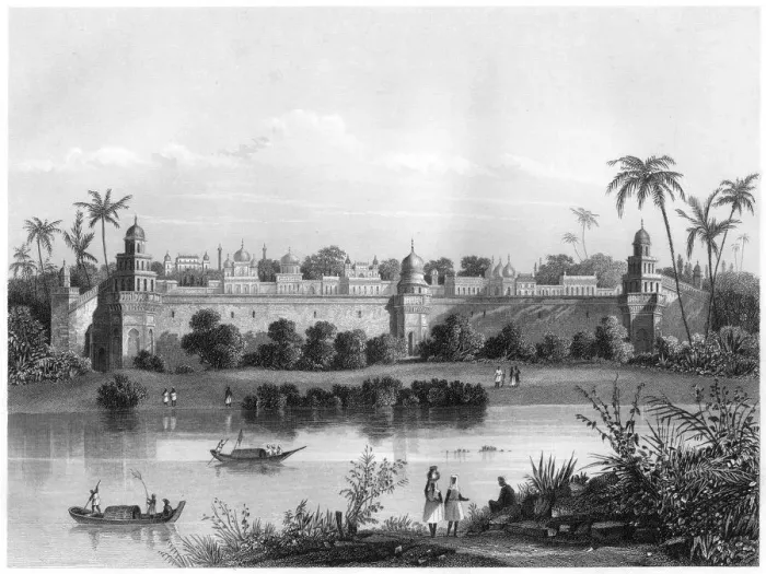 Framed Print : View of the Palace of Agra, from the river, c1860 Framed Print : View of the Palace of Agra, from the river, c1860