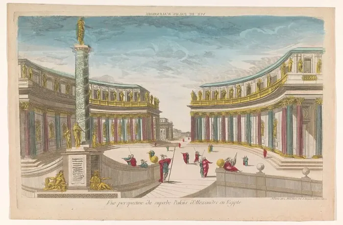 Framed Print : View of a Palace at Alexandria, 1762. Creator: L.Mt. Vanier Framed Print : View of a Palace at Alexandria, 1762. Creator: L.Mt. Vanier