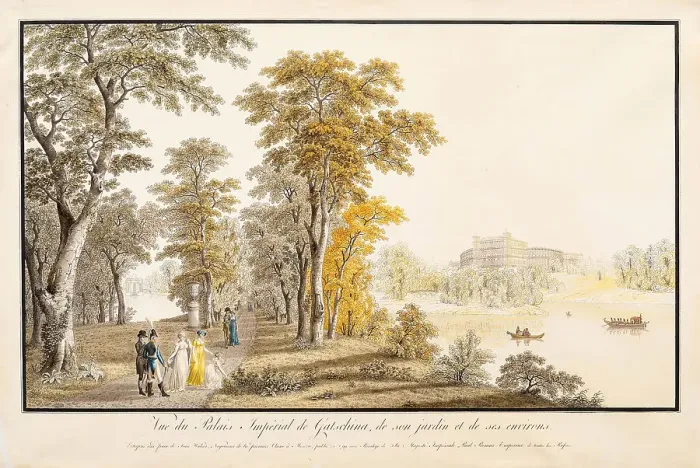Framed Print : View of the Palace in Gatchina from the Park, 1799. Creator: Lory, Gabriel Ludwig, the Elder (1763-1840) Framed Print : View of the Palace in Gatchina from the Park, 1799. Creator: Lory, Gabriel Ludwig, the Elder (1763-1840)