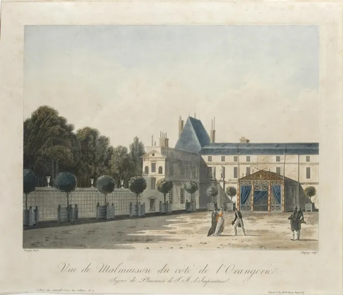 Framed Print : View of the Palace of Malmaison from the Orangery Framed Print : View of the Palace of Malmaison from the Orangery