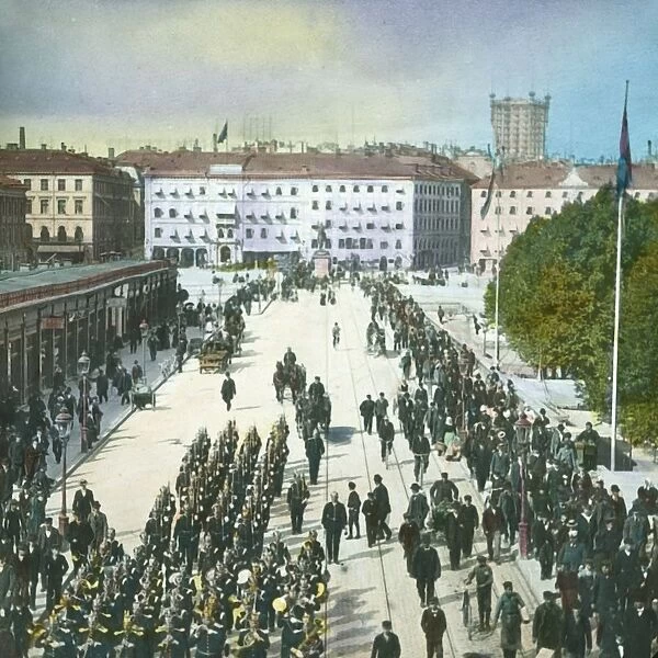 View from the Palace, Stockholm, Sweden, late 19th-early 20th century