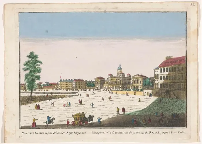 Framed Print : View of the Palacio del Buen Retiro in Madrid, 1700-1799. Creator: Unknown Framed Print : View of the Palacio del Buen Retiro in Madrid, 1700-1799. Creator: Unknown
