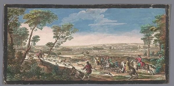 View of the Palais de Fontainebleau, 1700-1799. Creators: Anon, Jacques Rigaud