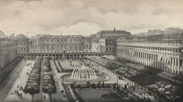Framed Print : View of the Palais-Royal in 1834, 1915 Framed Print : View of the Palais-Royal in 1834, 1915