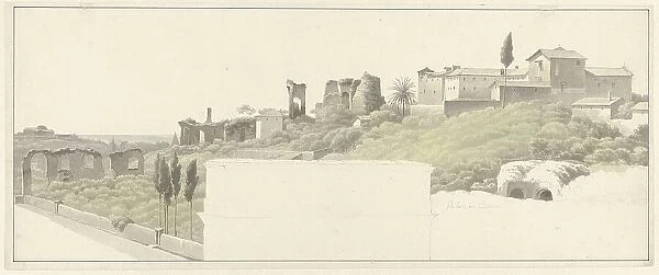 View of the Palatine Hill in Rome, with the Arch of Constantine, c.1809-c.1812. Creator: Josephus Augustus Knip