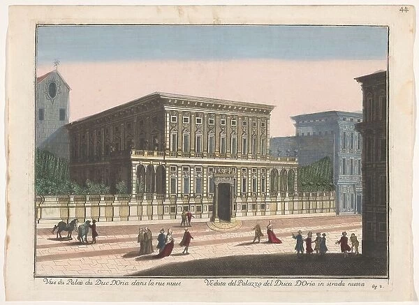 View of the Palazzo Doria-Tursi in Genoa, 1700-1799. Creator: Unknown