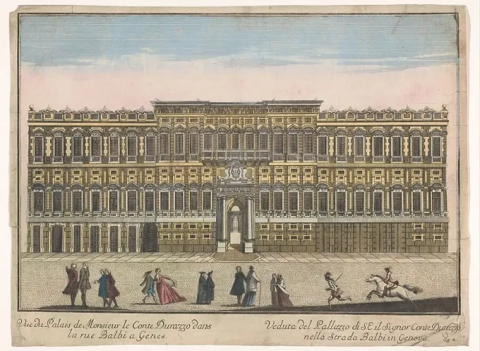 Framed Print : View of the Palazzo Negrone in Genoa, 1700-1799. Creator: Unknown Framed Print : View of the Palazzo Negrone in Genoa, 1700-1799. Creator: Unknown