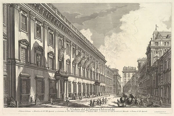 View of the Palazzo Odeschali, from Vedute di Roma (Roman Views), ca. 1753