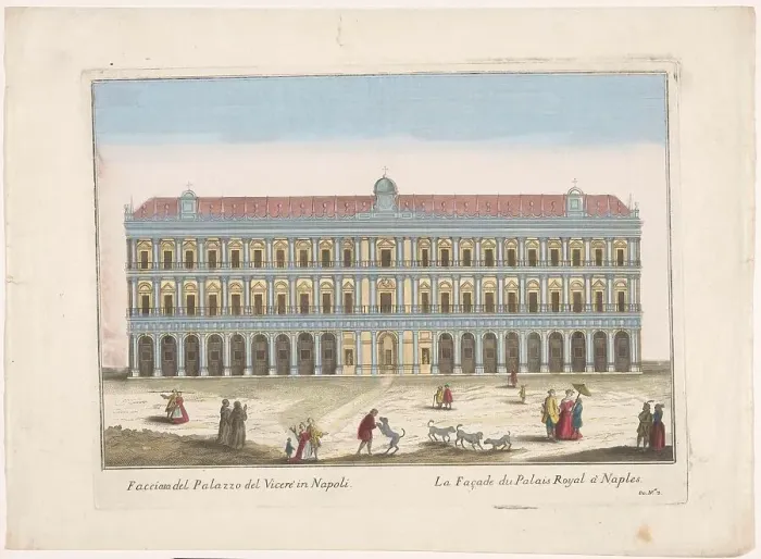 Framed Print : View of the Palazzo Reale in Naples, 1700-1799. Creator: Unknown Framed Print : View of the Palazzo Reale in Naples, 1700-1799. Creator: Unknown