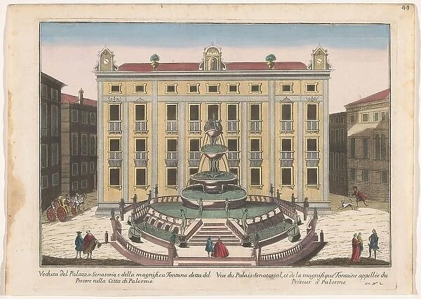 View of the Palazzo Senatorio in Palermo, 1700-1799. Creator: Unknown