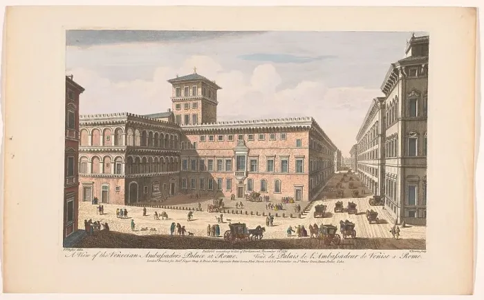 Framed Print : View of the Palazzo Venezia in Rome, 1750. Creator: Thomas Bowles Framed Print : View of the Palazzo Venezia in Rome, 1750. Creator: Thomas Bowles