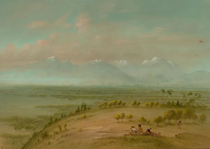 Framed Print : View of the Pampa del Sacramento, 1854 / 1869. Creator: George Catlin Framed Print : View of the Pampa del Sacramento, 1854 / 1869. Creator: George Catlin