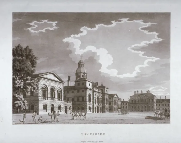 Framed Print : View of the parade at Horse Guards, Westminster, London, 1794 Framed Print : View of the parade at Horse Guards, Westminster, London, 1794