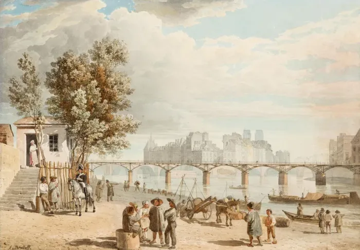 Framed Print : View of Paris. Artist: Briullov, Alexander Pavlovich (1798-1877) Framed Print : View of Paris. Artist: Briullov, Alexander Pavlovich (1798-1877)