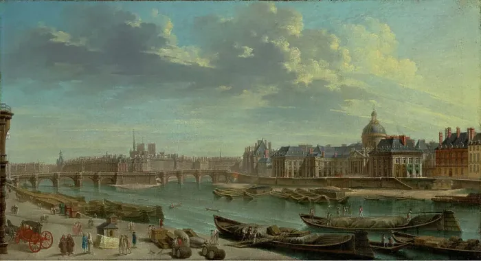 Framed Print : A View of Paris with the Ile de la Cite, 1763. Creator: Nicolas Raguenet