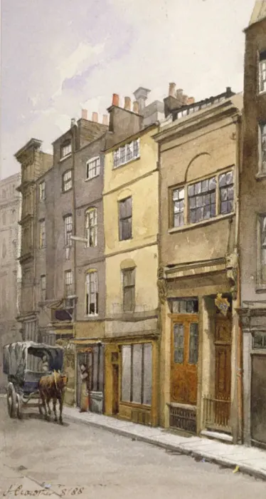 Framed Print : View of the parish clerks hall, Silver Street, London, 1888. Artist: John Crowther Framed Print : View of the parish clerks hall, Silver Street, London, 1888. Artist: John Crowther