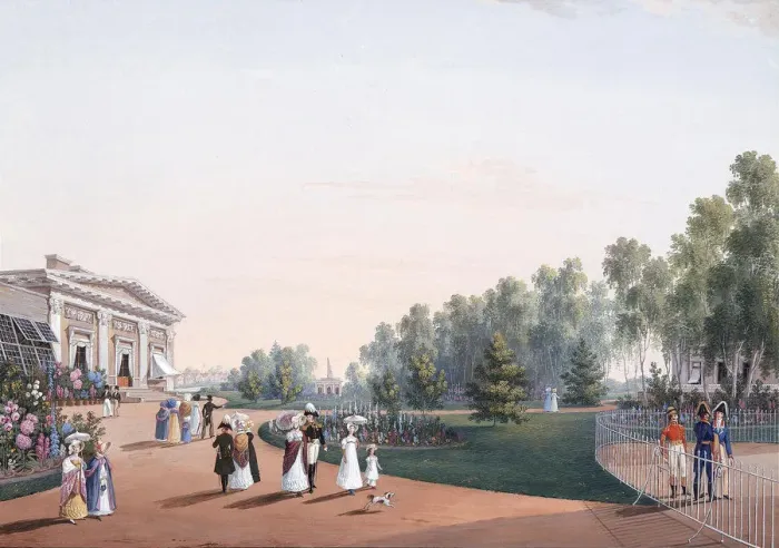Framed Print : The View of the Park near the Yelagin Palace, 1823. Artist: Beggrov, Karl Petrovich (1799-1875) Framed Print : The View of the Park near the Yelagin Palace, 1823. Artist: Beggrov, Karl Petrovich (1799-1875)