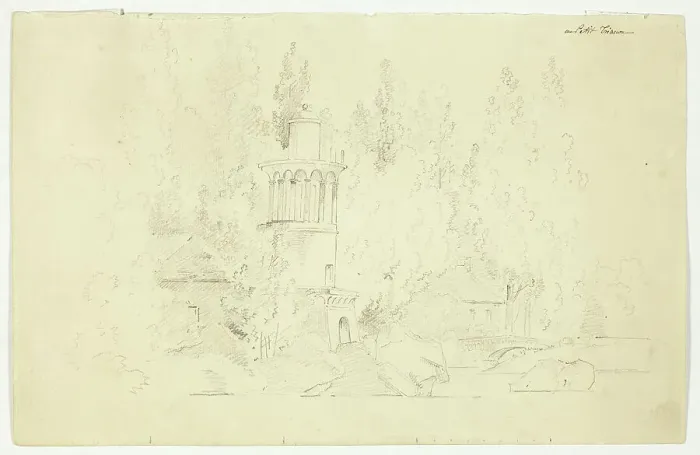 Framed Print : View of the Park at Versailles: Petit Trianon, n.d. Creator: Pierre Antoine Mongin Framed Print : View of the Park at Versailles: Petit Trianon, n.d. Creator: Pierre Antoine Mongin
