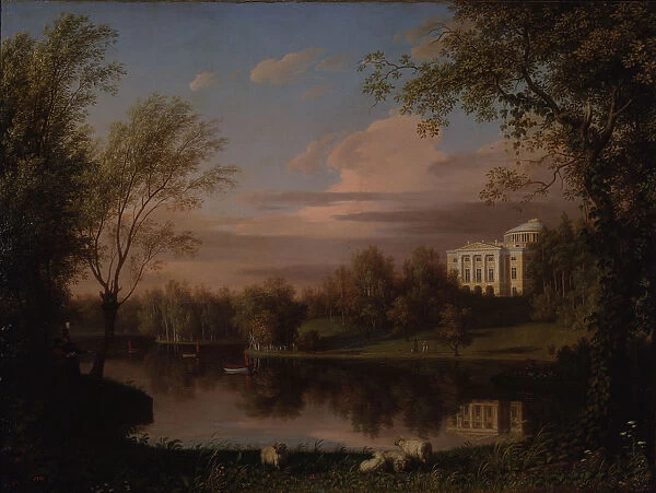 View of the Pavlovsk Palace, c. 1800. Artist: Kugelgen, Carl Ferdinand, von (1772-1832)