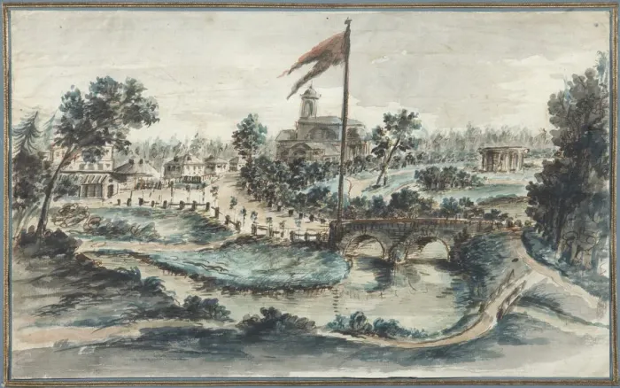 Framed Print : View of the Pavlovsk Park with the Hospital of St Mary Magdalene Framed Print : View of the Pavlovsk Park with the Hospital of St Mary Magdalene