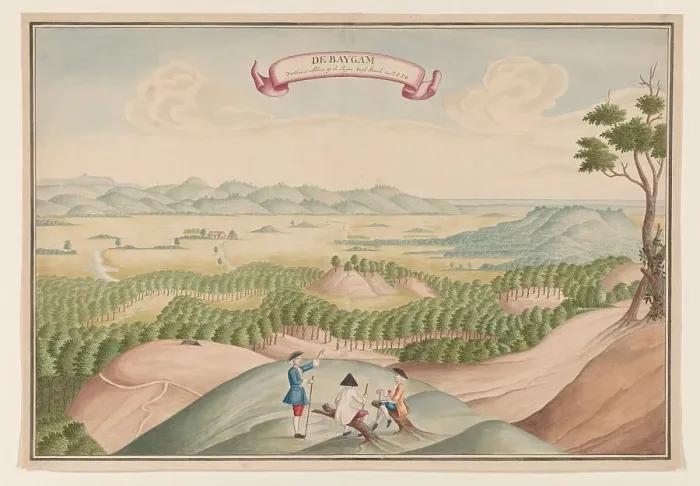 Framed Print : View of the Pepper Plantation in the Baygam Area, c.1750. Creator: Anon Framed Print : View of the Pepper Plantation in the Baygam Area, c.1750. Creator: Anon