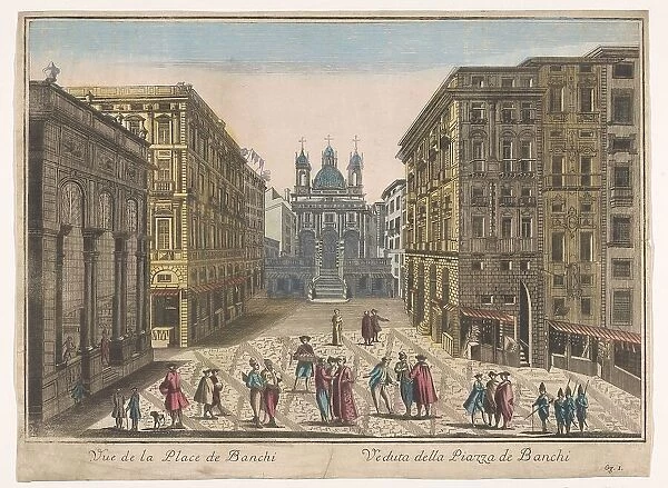 View of the Piazza Banchi in Genoa, 1700-1799. Creator: Unknown