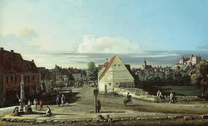 Framed Print : View of Pirna with the Fortress of Sonnenstein, 1755 / 65. Creator: Bernardo Bellotto Framed Print : View of Pirna with the Fortress of Sonnenstein, 1755 / 65. Creator: Bernardo Bellotto