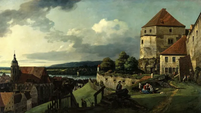 Framed Print : View of Pirna from the Sonnenstein Fortress, 1754-1755 Framed Print : View of Pirna from the Sonnenstein Fortress, 1754-1755