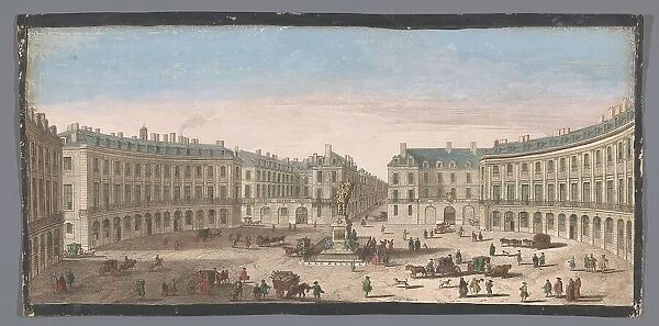 View of the Place des Victoires in Paris, 1700-1799. Creators: Anon, Jacques Rigaud