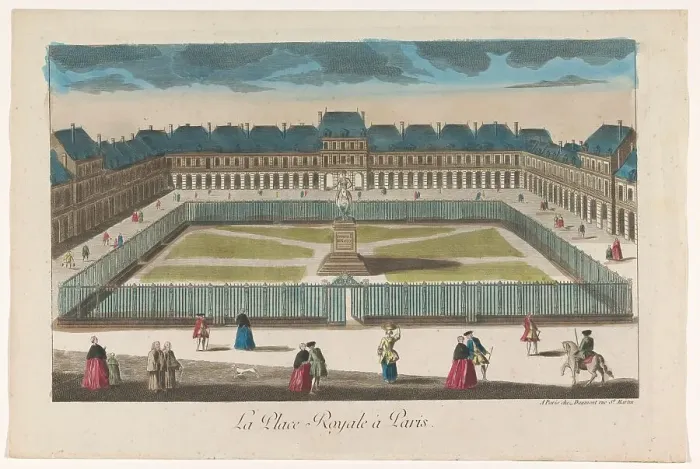Framed Print : View of the Place Royale in Paris, 1745-1775. Creator: Anon Framed Print : View of the Place Royale in Paris, 1745-1775. Creator: Anon