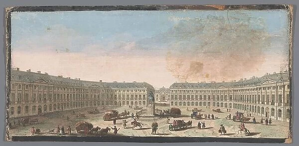 View of the Place Vendôme in Paris, 1700-1799. Creators: Anon, Jacques Rigaud