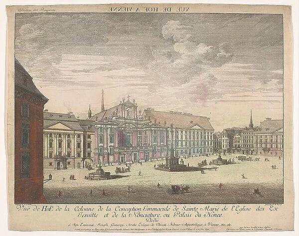 View of the Platz Am Hof in Vienna, 1755-1779. Creator: Johann Sigrist