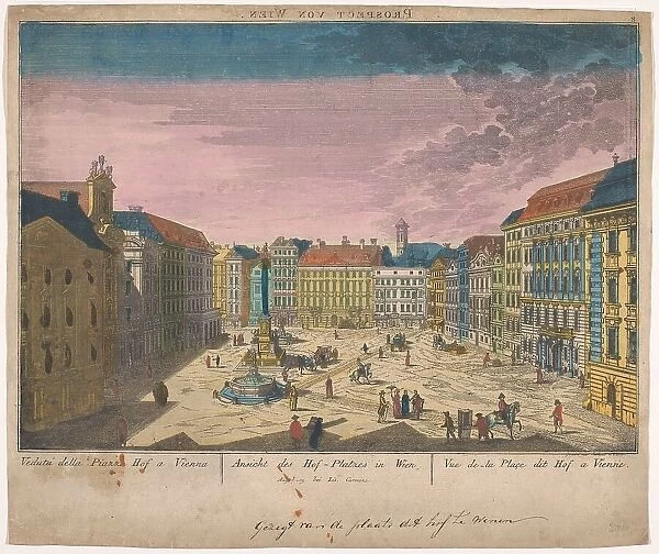 View of the Platz am Hof in Vienna, 1780-c.1830. Creators: Anon, Josef Carmine