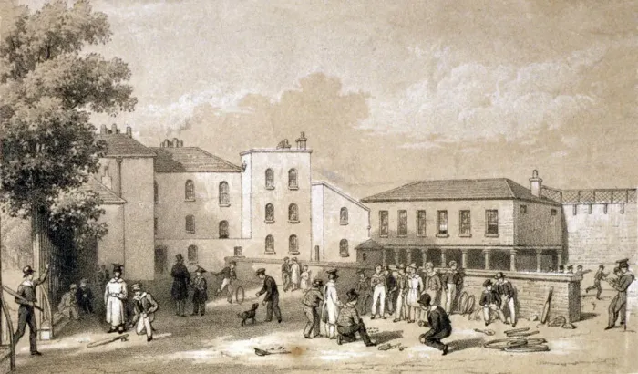 Framed Print : View of the playground of Burlington House and School, Fulham, London, c1825. Artist Framed Print : View of the playground of Burlington House and School, Fulham, London, c1825. Artist