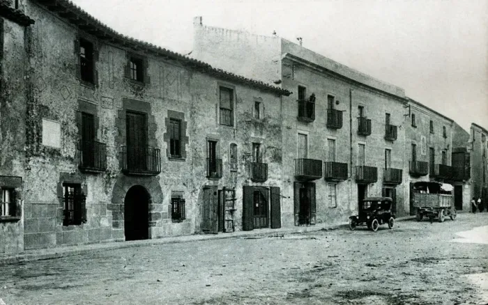 Framed Print : View of the Plaza Prat de la Riba in Castelltercol, on a postcard from the 1910s Framed Print : View of the Plaza Prat de la Riba in Castelltercol, on a postcard from the 1910s