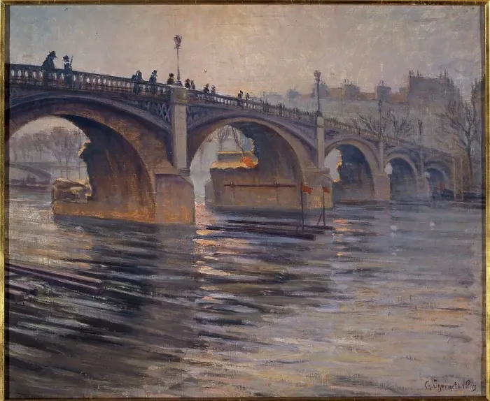 Framed Print : View of the Pont de la Tournelle, 4th and 5th arrondissements, c1915 — 1925. Creator: Charles Andre Igounet de Villers Framed Print : View of the Pont de la Tournelle, 4th and 5th arrondissements, c1915 — 1925. Creator: Charles Andre Igounet de Villers