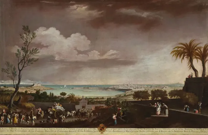 Framed Print : View of the Port of Antibes (El puerto de Antibes) (image 2 of 3), 1771. Creator: Juan Patricio Morlete Ruiz Framed Print : View of the Port of Antibes (El puerto de Antibes) (image 2 of 3), 1771. Creator: Juan Patricio Morlete Ruiz