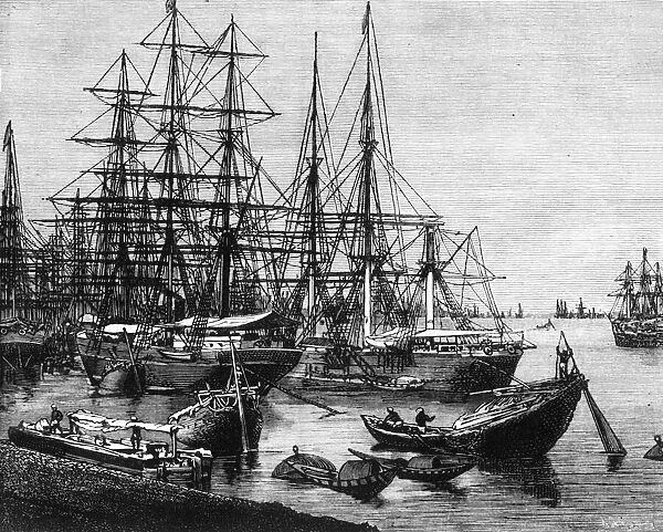 View of the Port of Calcutta, c1891. Creator: James Grant