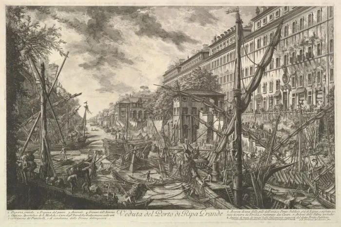 Framed Print : View of the Port of Ripa Grande, from Vedute di Roma (Roman Views), ca. 1753 Framed Print : View of the Port of Ripa Grande, from Vedute di Roma (Roman Views), ca. 1753