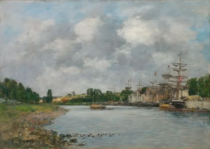 Framed Print : View of the Port of Saint-Valery-sur-Somme, 1891. Creator: Eugene Boudin (French Framed Print : View of the Port of Saint-Valery-sur-Somme, 1891. Creator: Eugene Boudin (French