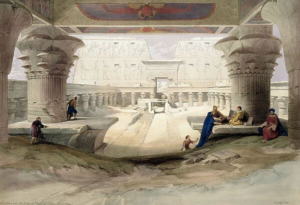View from under the Portico of Temple of Edfou, Upper Egypt, 1846