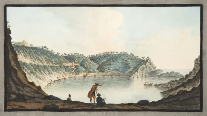 Framed Print : View of the Porto Pavone in the island of Nisida, 1776 Framed Print : View of the Porto Pavone in the island of Nisida, 1776