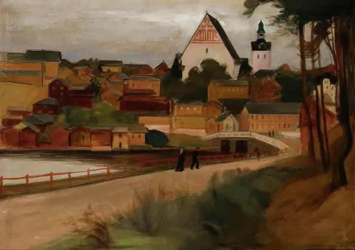 Framed Print : A view of Porvoo, 1899. Creator: Magnus Enckell Framed Print : A view of Porvoo, 1899. Creator: Magnus Enckell